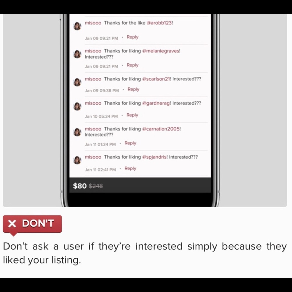 Just a little Poshmark etiquette 🥰